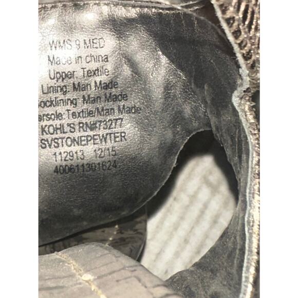 Simply Vera Vera Wang Thong Wedge Beaded Sandal Sz 9 M Vinny Pewter - Picture 8 of 8